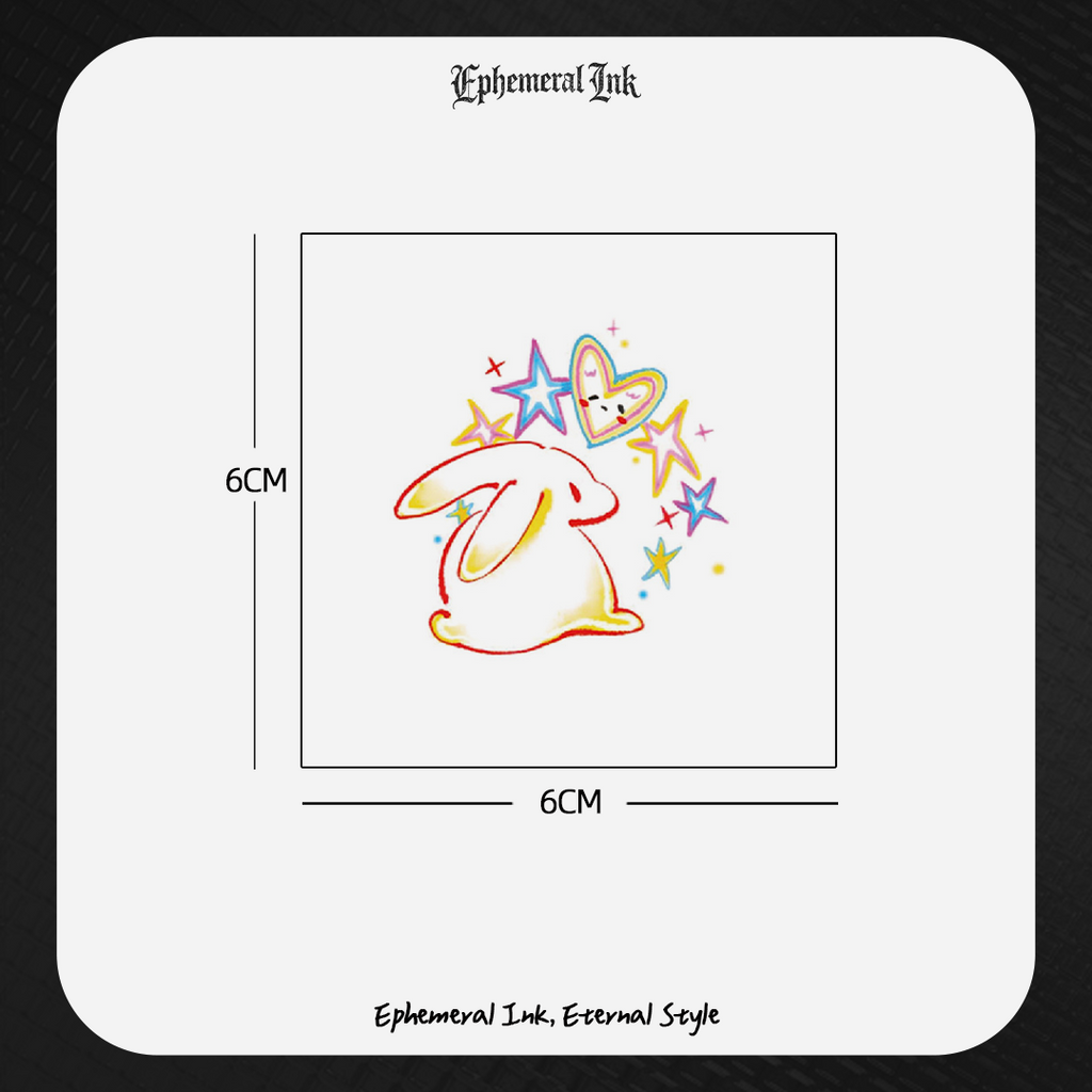 Cute Y2K Bunny Temporary Tattoos (2pcs/set)