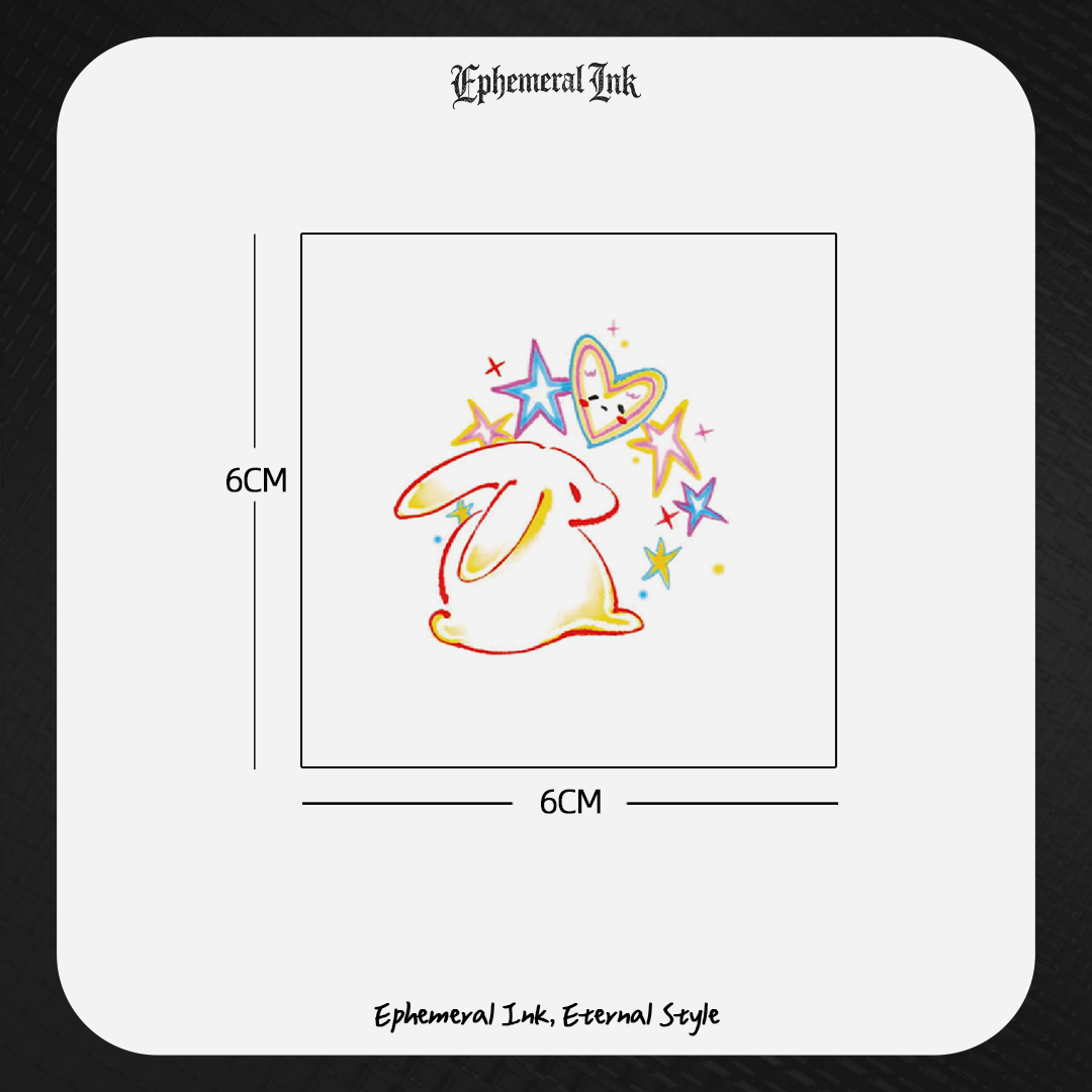 Cute Y2K Bunny Temporary Tattoos (2pcs/set)