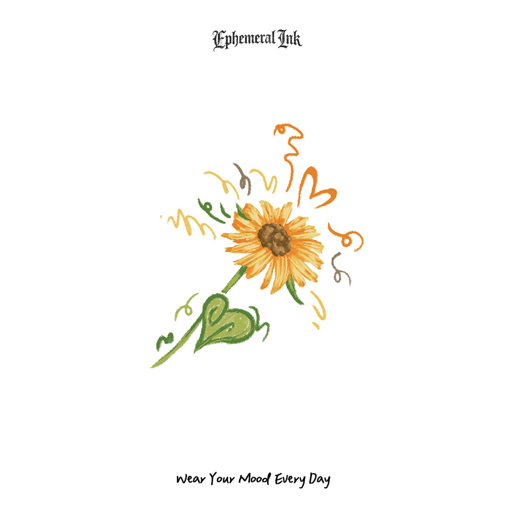 Watercolor Sunflower Temporary Tattoos (2pcs/set)