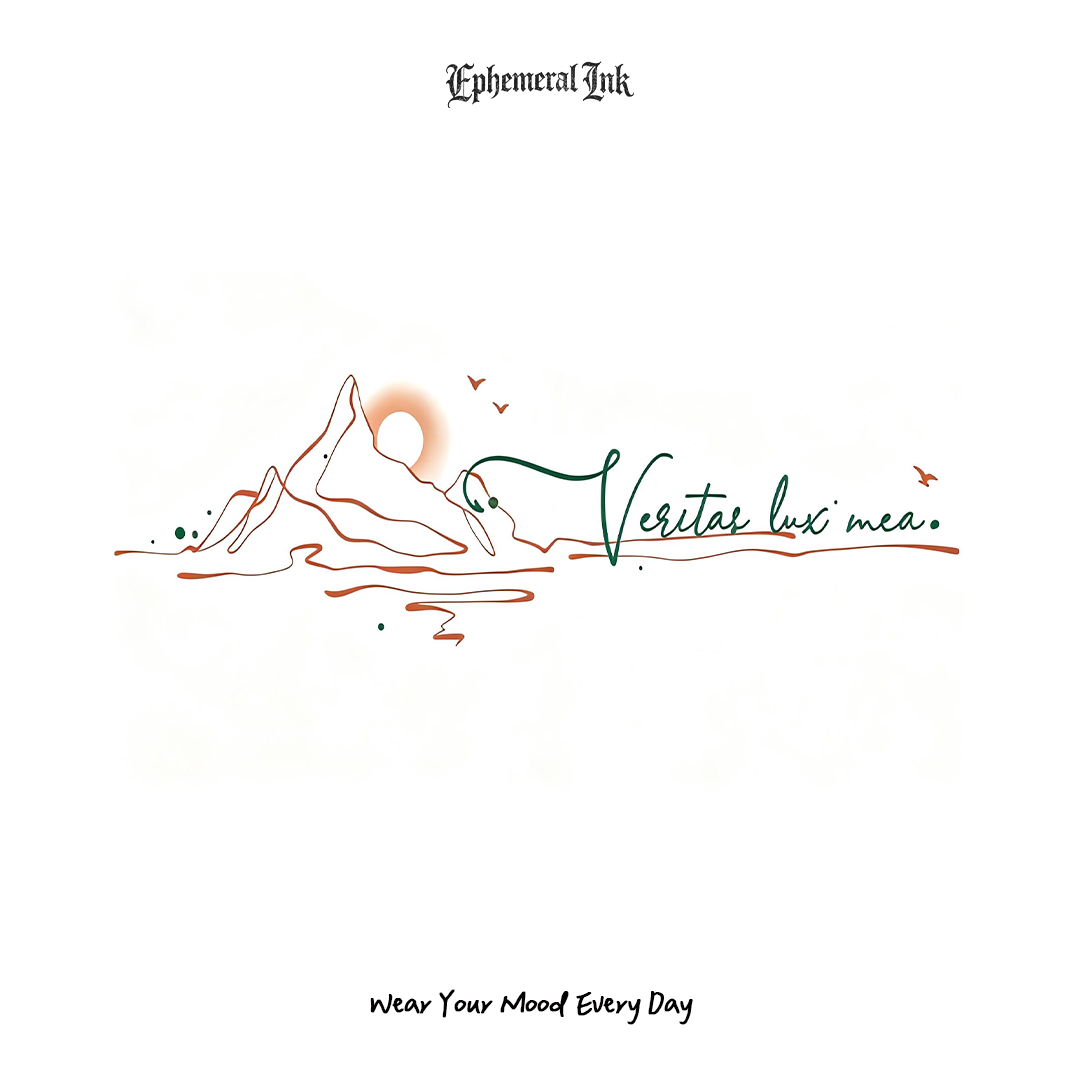 「Vestas lux mea.」Latin Quote Color Temporary Tattoos (2pcs/set)