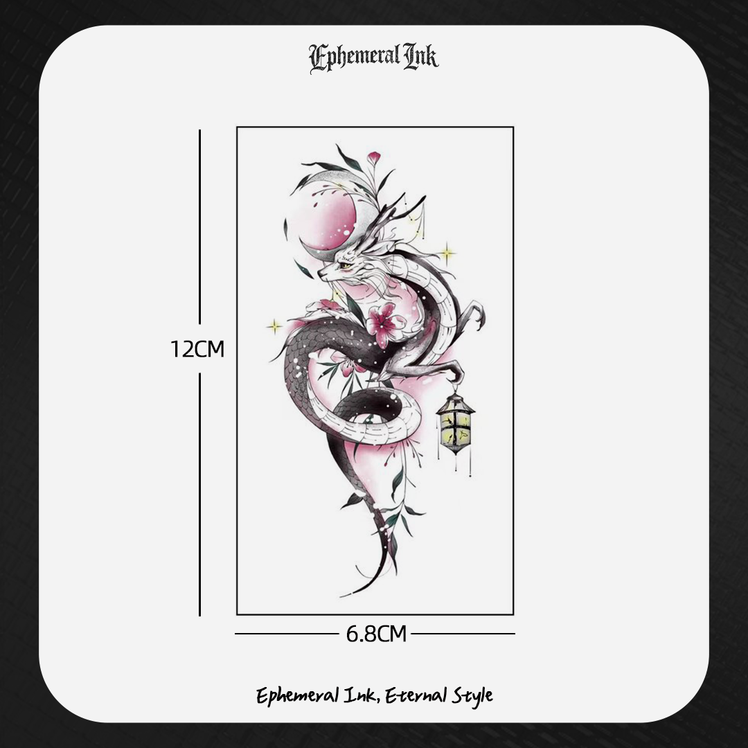 Japanese Dragon Fox Temporary Tattoos(2pcs/set)