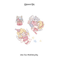 Tatouages temporaires mignons de chat ange Kawaii, autocollants de tatouage étanches de dessin animé rose doux (2 feuilles par ensemble)
