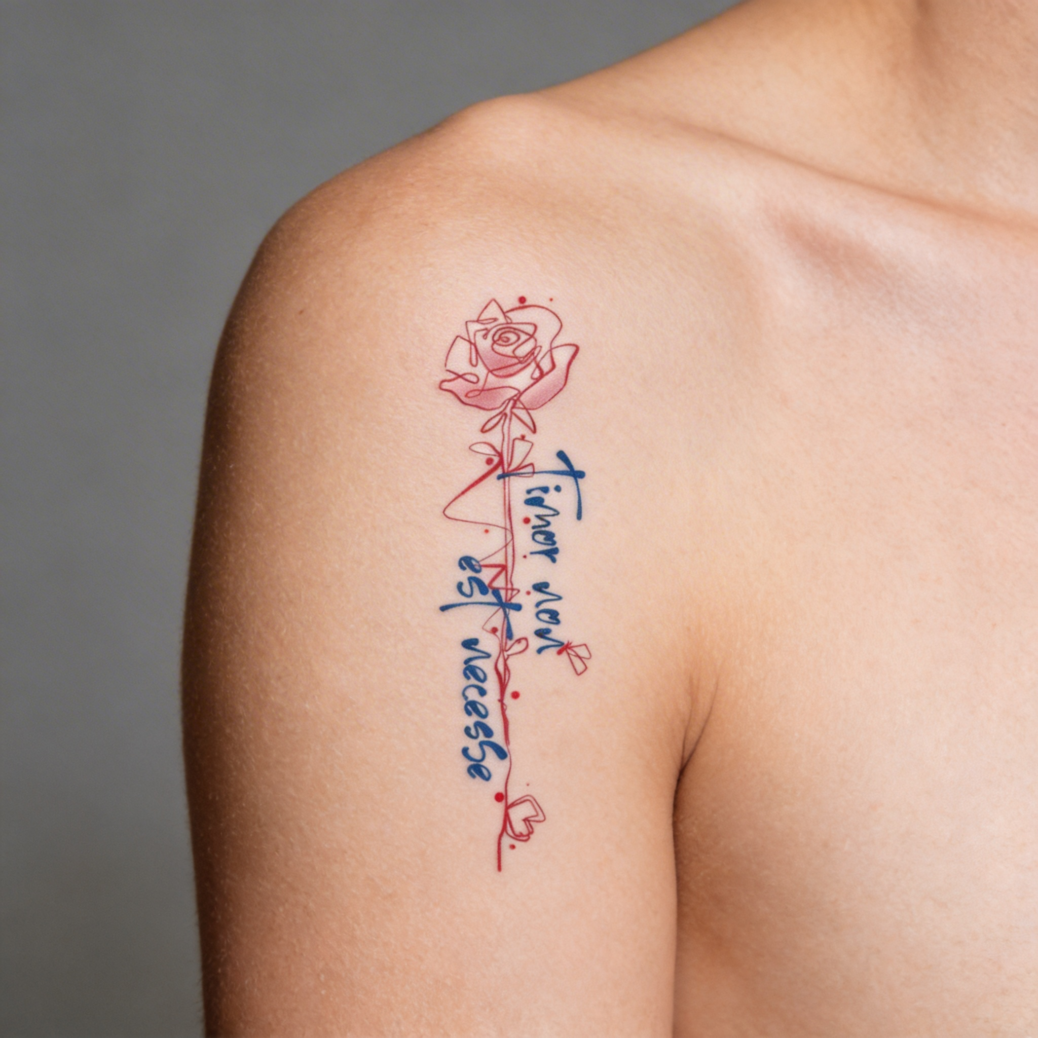 "Timor non est necesse" Latin Quote Color Temporary Tattoo (2 sheets per set)
