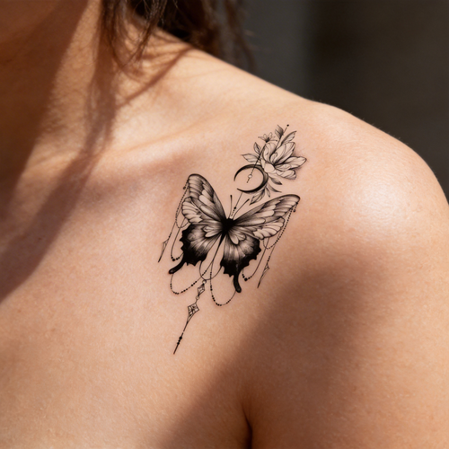Celestial Butterfly Temporary Tattoos (2pcs/set)
