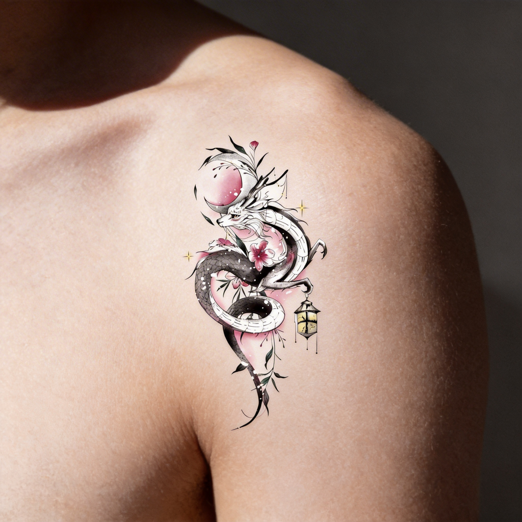 Japanese Dragon Fox Temporary Tattoos(2pcs/set)