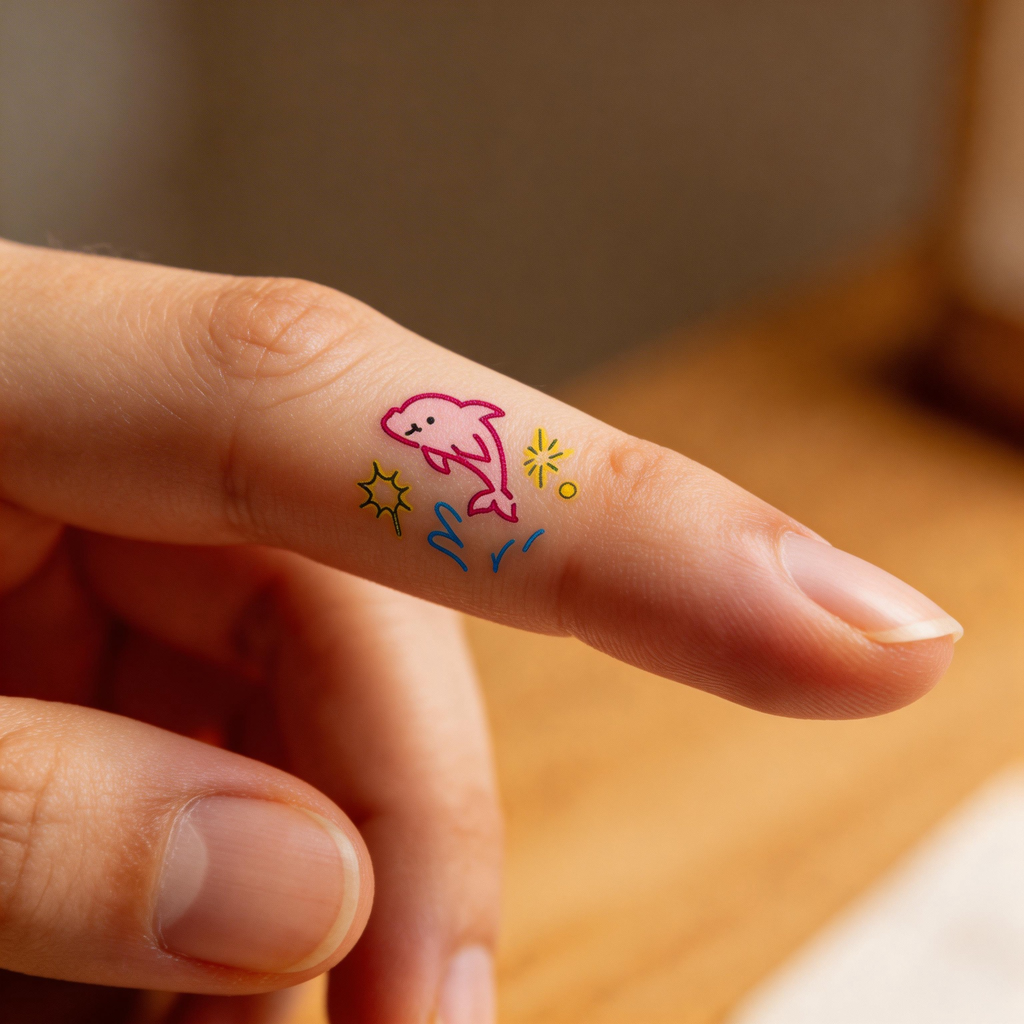 Tatouages ​​temporaires "Humeur quotidienne", motifs minimalistes, petites créations, autocollants de tatouage de dessin animé étanches (2 feuilles par ensemble)