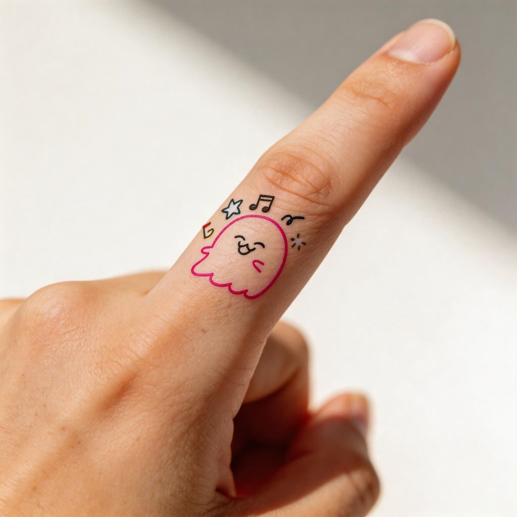 Tatouages ​​temporaires "Humeur quotidienne", motifs minimalistes, petites créations, autocollants de tatouage de dessin animé étanches (2 feuilles par ensemble)